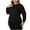 Black, variant on asdoklhq Plus Size Long Blouses,Women's Casual Irregular Waist Pleated Sweatshirt Solid Color Plus Size Top