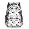 thumbnail image 2 of Cow and Spot White Pattern Cute School Backpack Bag with Padded Back and Adjustable Shoulder Straps 16.9 X 12.6 X 5.9 Inches, 2 of 5