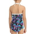 thumbnail image 5 of FOR U DESIGNS Psychedelic Mushroom Halter Neck Swimsuit One Piece Size 7-8T Novelty Off Shoulder Bathing Suit Soft One Piece Swimwear for Girls, 5 of 6
