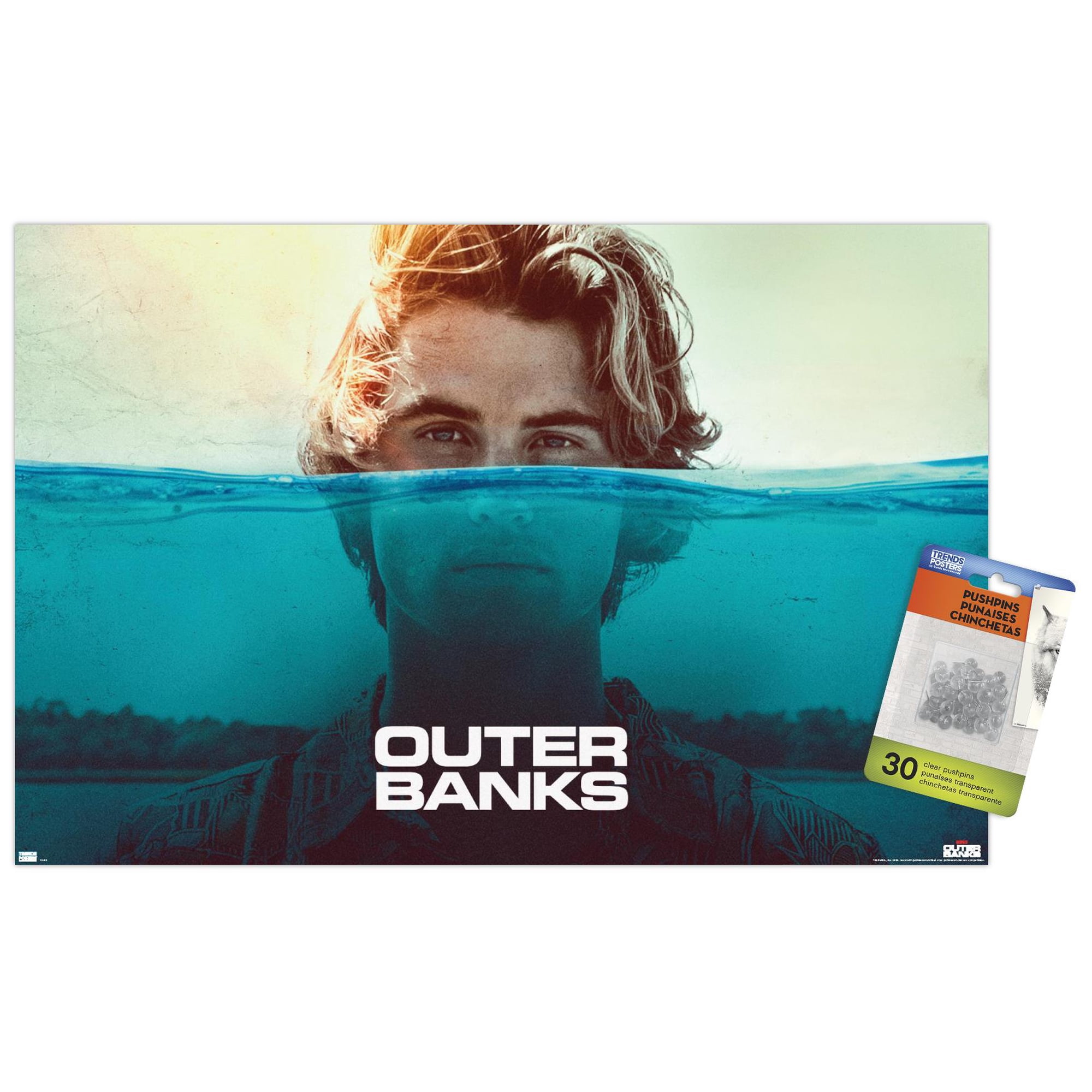 Netflix Outer Banks - Water Wall Poster with Pushpins, 14.725" x 22.375"