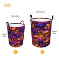 thumbnail image 3 of Sikiie Skull Print Round Dirty Clothes Basket, Waterproof Standing Foldable Storage Basket, for Laundry Room, Bedroom, Bathroom Storage-Small, 3 of 6