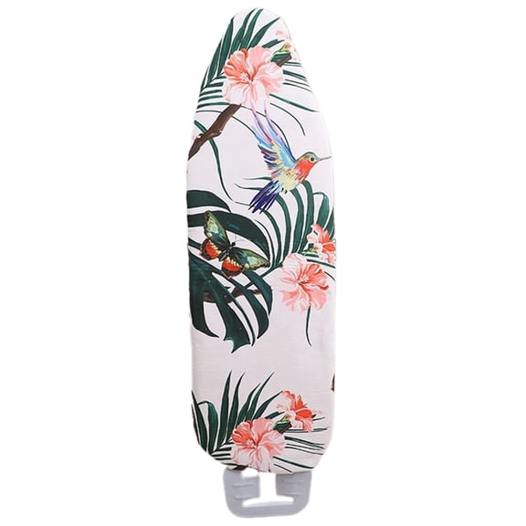 AUQ Ironing Board Cover,Heat-resistant and Safe up to 200°C Ironing Mat,Bowling Pin Closure Ironing Board Cover and Pad for a Secure Fit,LeavesBird