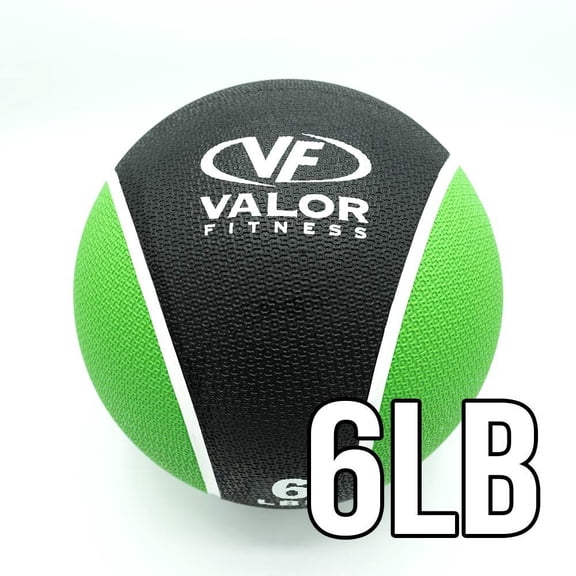 Valor Fitness Medicine Ball, 6 lb Total Body Core Arm Strength Toning Exercises Home Gym Workout