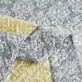 thumbnail image 5 of JML Bohemian 3-Piece Grey Yellow Stripe Quilt Bedding Sets, King, 5 of 6