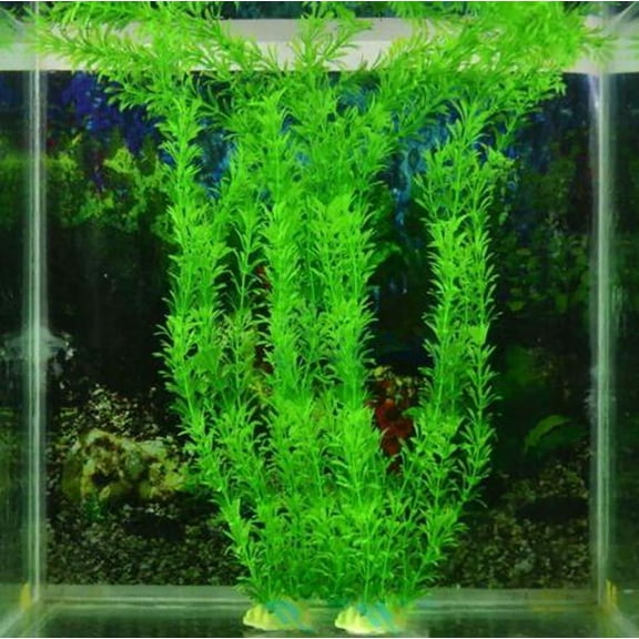 SPRING PARK 3Pcs Aquarium Plastic Plants Artificial Decoration Ornament Grass Decor Water Fish
