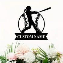 Customised Personalised Softball Pitcher Wall Art - Unique Farmhouse Decor with Name, Metal Sign, and Rustic Touch - Ideal Gift
