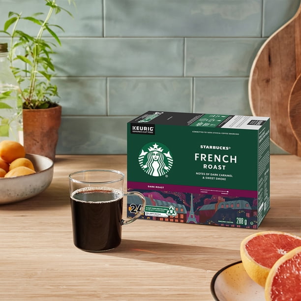 STARBUCKS French Roast Dark Roast Keurig K-Cup Coffee Pods Carton