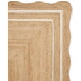 thumbnail image 4 of Handcrafted Natural Jute Rug Bohemian Scalloped Runner Rugs Sisal Runner Custom Carpet for Home Decor (3x6 Feet), As Show in Image, 4 of 4
