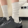 thumbnail image 2 of IWRICH Women's Minimalist Long Tube Hollowed-Out Summer Thin Ballet Dance Socks White, 2 of 4