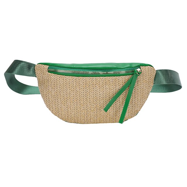 Bolso de hombro para vacaciones en la playa, riñonera de PU tejida a mano a la moda, regalos perfectos para mujer Tmvgtek Para Estrenar