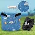 thumbnail image 6 of Haosy Cloud and Star Golf Mallet Putter Cover Strong Magnetic Leather Golf Club Headcover Closure, 6 of 7
