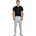 thumbnail image 4 of ProGo USA Men's Joggers Sweatpants Basic Fleece Marled Jogger Pant Elastic Waist (Heather Grey, 3X-Large), 4 of 6