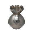 thumbnail image 1 of Benzara BM190551 Aluminium Vase with Ruffled Top - Silver - Large, 1 of 1