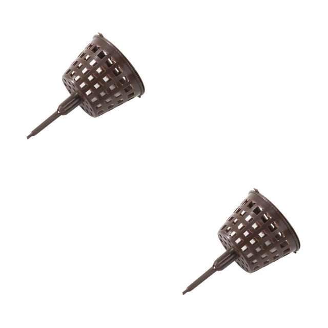 Advancent 10 Uds. Cesta con tapa de fertilizante, accesorios de plantación, suministros de jardinería, soporte de almacenamiento pequeño, caja de malla café 2.8*5 cm 2piezas Advancent CBP091550