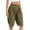 Army Green, variant on Yievot Bermuda Shorts for Women 9 Inch Inseam Drawstring Elastic Waist Cuffed Hem Loose Fit Casual Summer Lounge Shorts