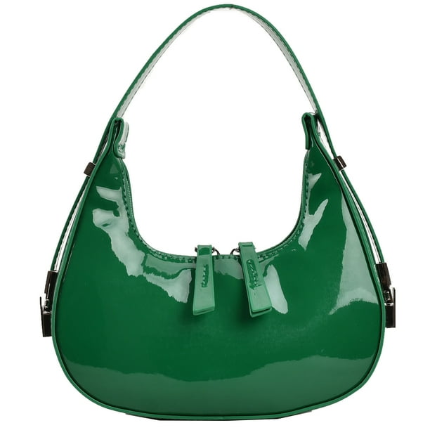 Bolso elegante para mujer bolso de media luna bolso de PU para axila bolso de mano bolso de compras