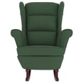 thumbnail image 3 of vidaXL Rocking Chair with Solid Wood Rubber Legs Dark Green Velvet, 3 of 7