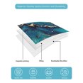 thumbnail image 5 of Blue Black Marble Twin Size Down Alternative Comforter, Lightweight Comforter Quilt Bedding Set with Pillow Shams Modern Golden Abstract Aesthetic All Seasons Bed Comforter Duvet Insert 68"x86", 5 of 7