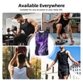 thumbnail image 5 of Disketp Purple Pattern White Tiger Sleeveless Tshirts for Men, Muscle Shirts for Men Dry Fit Tank Top-Medium, 5 of 5
