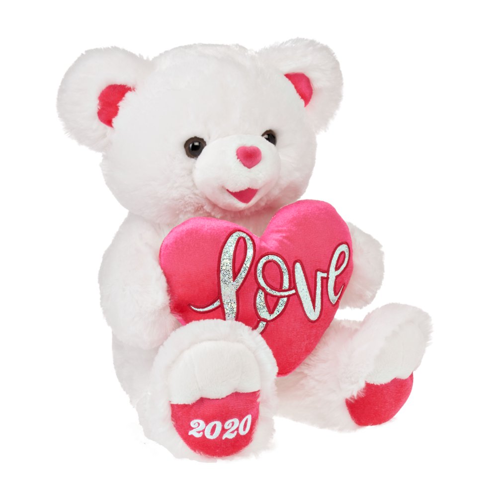 Way To Celebrate White and Pink Sweetheart Teddy Bear 2020 Walmart
