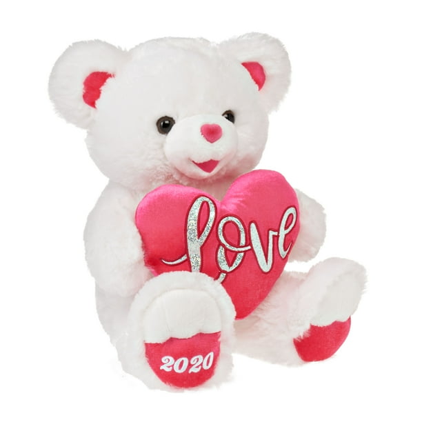 Way To Celebrate White and Pink Sweetheart Teddy Bear 2020 Way To Celebrate White and Pink Sweetheart Teddy Bear 2020