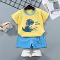 thumbnail image 2 of NIEWTR Toddler Boys Pajamas Two Piece Set Short Sleeve Top + Comfy Shorts Soft Breathable Children Kids Pjs Summer Pajamas for Boys 2T 3T 4T 5T Gift Sets(A-Blue,3-4 Years), 2 of 4