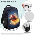 thumbnail image 7 of Uorisanigo Flaming Football School Backpack for Kids 6-12 Year Lightweight School Bag Elementary Casual Daypack with Padded Straps for Boys and Girls Fit Schools, Travel & Sports, 7 of 7