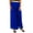 Blue, variant on Women Long Flared Wide Leg Palazzo Pleated Skirt Style Pants