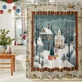 thumbnail image 6 of Snowy Night Shower Curtains for Bathroom, Christmas Snowman Xmas Tree Gift Waterproof Fabric Shower Curtain for Bathroom Bathtub Decoration, Machine Washable, 60"x72", 6 of 9