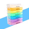 thumbnail image 2 of 7 Days Weekly Pill Organizer Daily Medicine Storage Box Tablet Container Sorter Medicine Case Organizer For Holding Vitamins，Fish Oils, 2 of 8