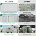 thumbnail image 4 of Dextrus 8x10FT Polycarbonate Greenhouse Large Heavy Duty Green Houses Outdoor Aluminum Greenhouses with Sliding Doors Vent Window Premium Walk-in Greenhouse for Garden Backyard, Matte Sliver, 4 of 11