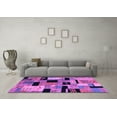 thumbnail image 3 of Ahgly Company Indoor Round Abstract Purple Modern Area Rugs, 8' Round, 3 of 4