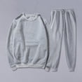 thumbnail image 3 of Regular Fit Athletic Set Sports Suit Set Breathable Fitness Track Suit with Long-sleeve Top Elastic Waist Pants Ideal for Office Workout, 3 of 7