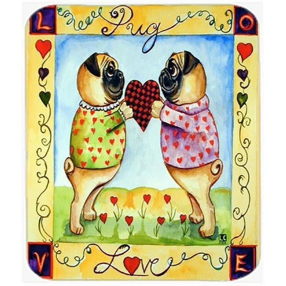 Carolines Treasures  Pug Love Pug Mouse Pad