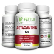 Astaxanthin 120 Softgels 10mg Supplement Strong Carotenoid by Fettle Botanical