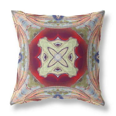 Amrita Sen Squares Suede Zippered Pillow With Insert CAPL509FSDS-ZP-16x16