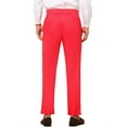 thumbnail image 3 of INSPIRE CHIC Men's Slim Fit Trousers Flat Front Solid Color Business Pants 38 Red, 3 of 7