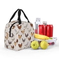 thumbnail image 4 of Yiaed Various Chicken Print Insulated Lunch Bag Reusable Cute Tote Lunch Box, Leakproof Cooler Lunch Bags for Work Office Travel School Picnic, 4 of 5