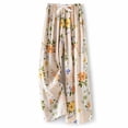 thumbnail image 2 of DeHolifer Pants for Women Cotton Floral Printed Elastic Casual Wide Leg Summer Full Length Pants with Pocket Multicolor Free Size, 2 of 5