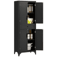 thumbnail image 1 of HOMCOM 67" Kitchen Pantry Storage Cabinet with Doors and Shelves, Black, 1 of 10