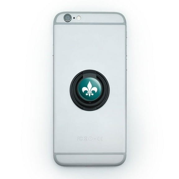 Fleur de Lis Teal Mobile Phone Ring Holder Stand