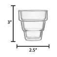 thumbnail image 4 of JoyJolt Palo Double Wall Tiered Glass Espresso Mugs (Set of 2), 4 of 5