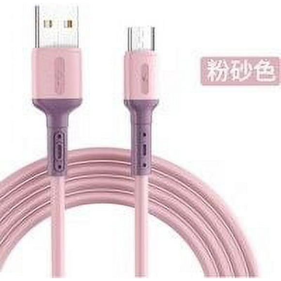 fastboy Câble de Charge Téléphone Mobile 5A Cordon de Charge TPE Couche Extérieure Fil de Cuivre Câble USB, Rose, 1M, Type-c