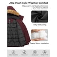 thumbnail image 6 of Wantdo Women's Plus Size Winter Coat Waterproof Winter Jacket Warm Puffer Jacket Wine Red 3X, 6 of 9