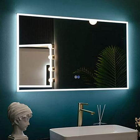 Dp Home Lighted Bathroom Vanity Mirrors, Horizontal Oval Bathroom Mirrors