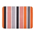 thumbnail image 1 of YUSDECOR Rose Noir Abstraction Rétro Lumineux Coloré Rayures Motif Abstrait Élégant Couleurs Orange Artistique Tapis de Porte Tapis de Bain 23.6x15.7 Pouces, 1 of 1