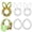 Style2, variant on Easter Wreath Form Egg Rabbit Wreath Frame Metal Floral Form for DIY Craft Easter Home Door Decorations,4Pcs