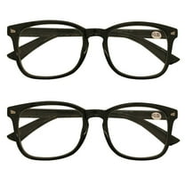 2 Packs Mens Womens Oval Round Frame Reading Glasses Blue Light Blocking Readers  4.00