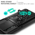 thumbnail image 6 of Nagebee Phone Case Compatible for Samsung Galaxy A14 5G with Tempered Glass Screen Protector (Full Coverage), Full-Body Camera Cover Protective Military-Grade, Magnetic Car Mount Ring Holder (Black), 6 of 7