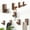 Walnut, variant on Wooden Wall Hooks 4 Pack Wooden Coat Decorative Hooks Wall Mounted for Hanging Clothes Bags Hats